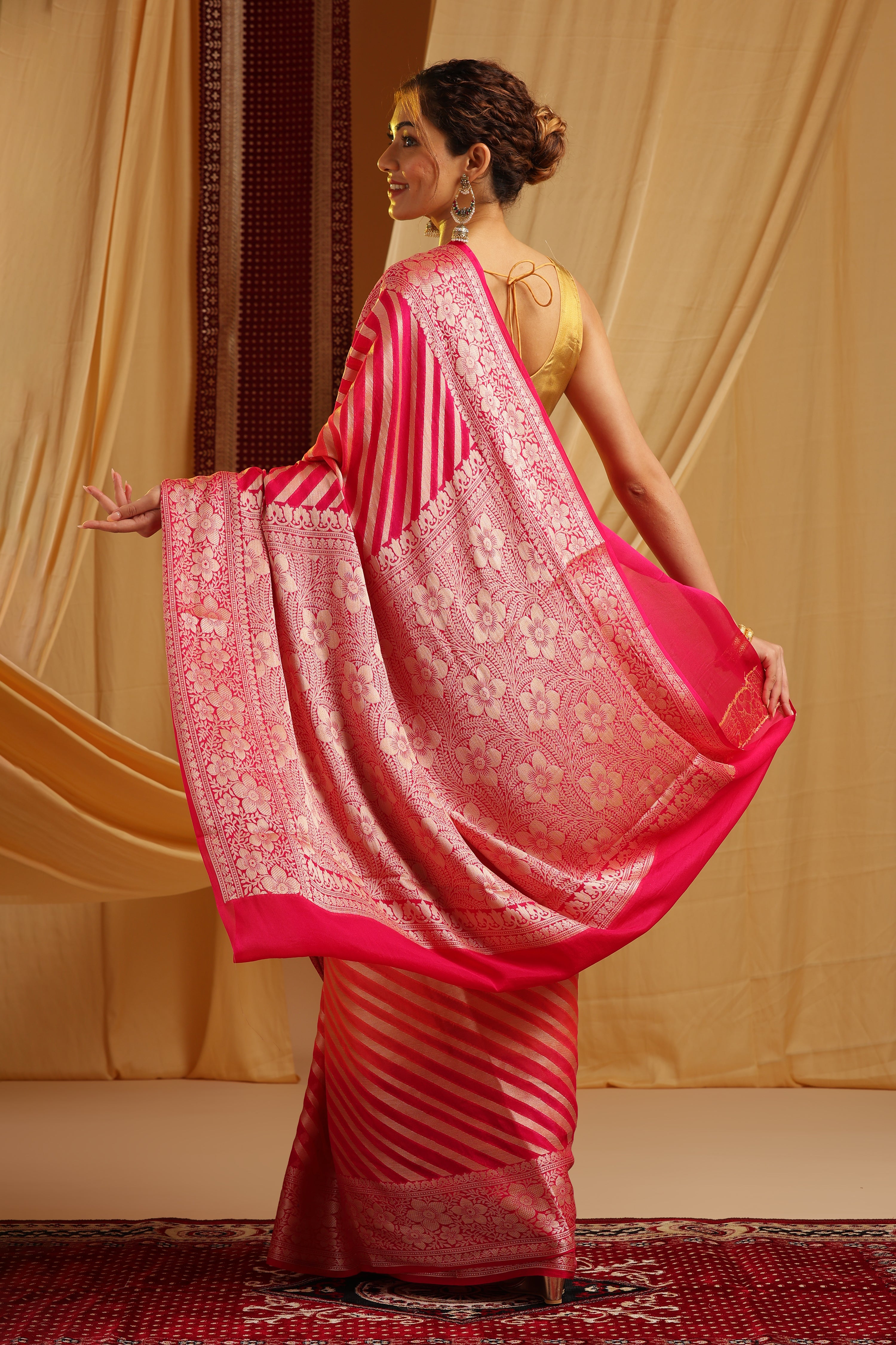 Pure Banarasi Khaddi 2d Dye Saree