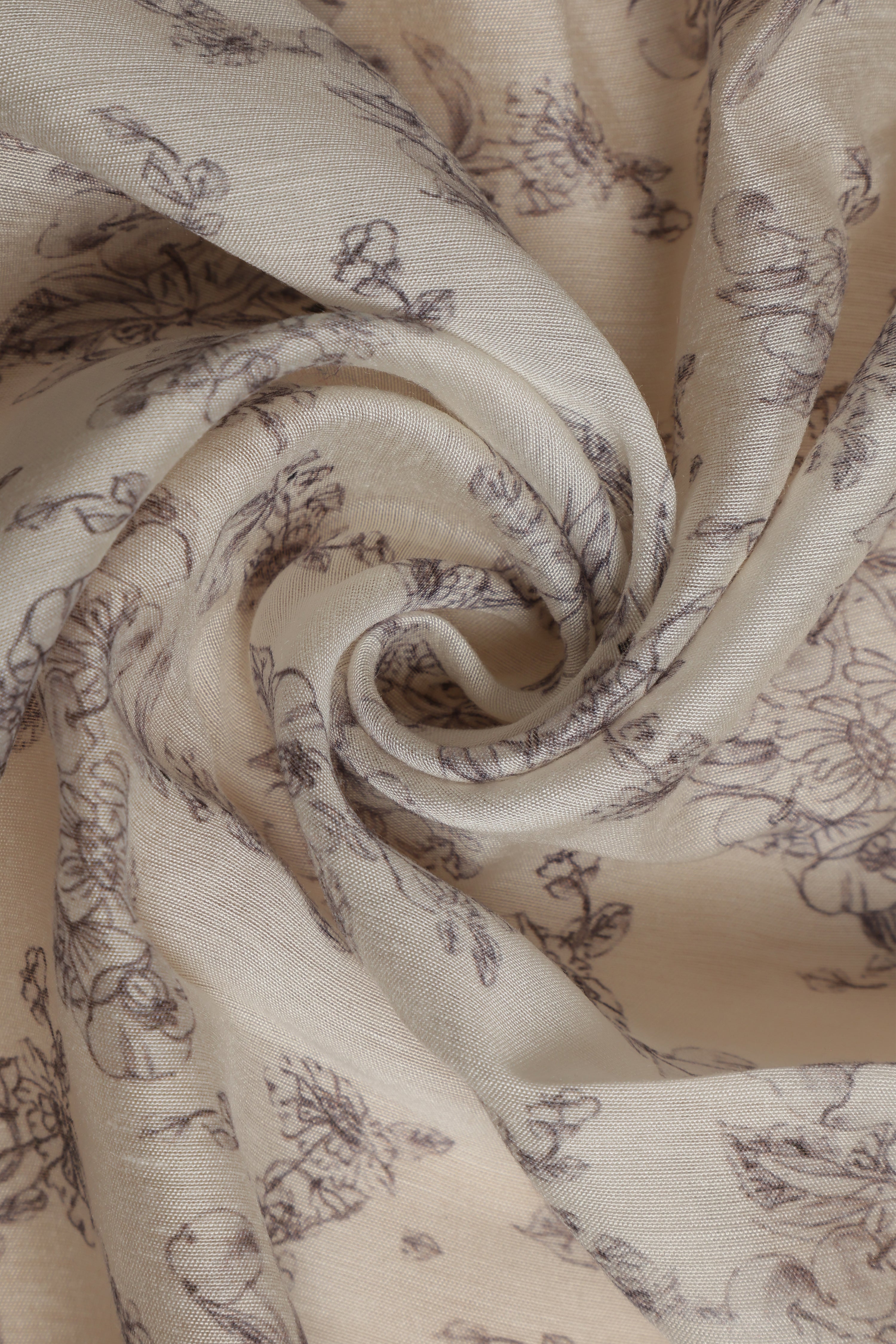 Pure Banarasi Silk Organza Digital Printed Saree - Ivory White