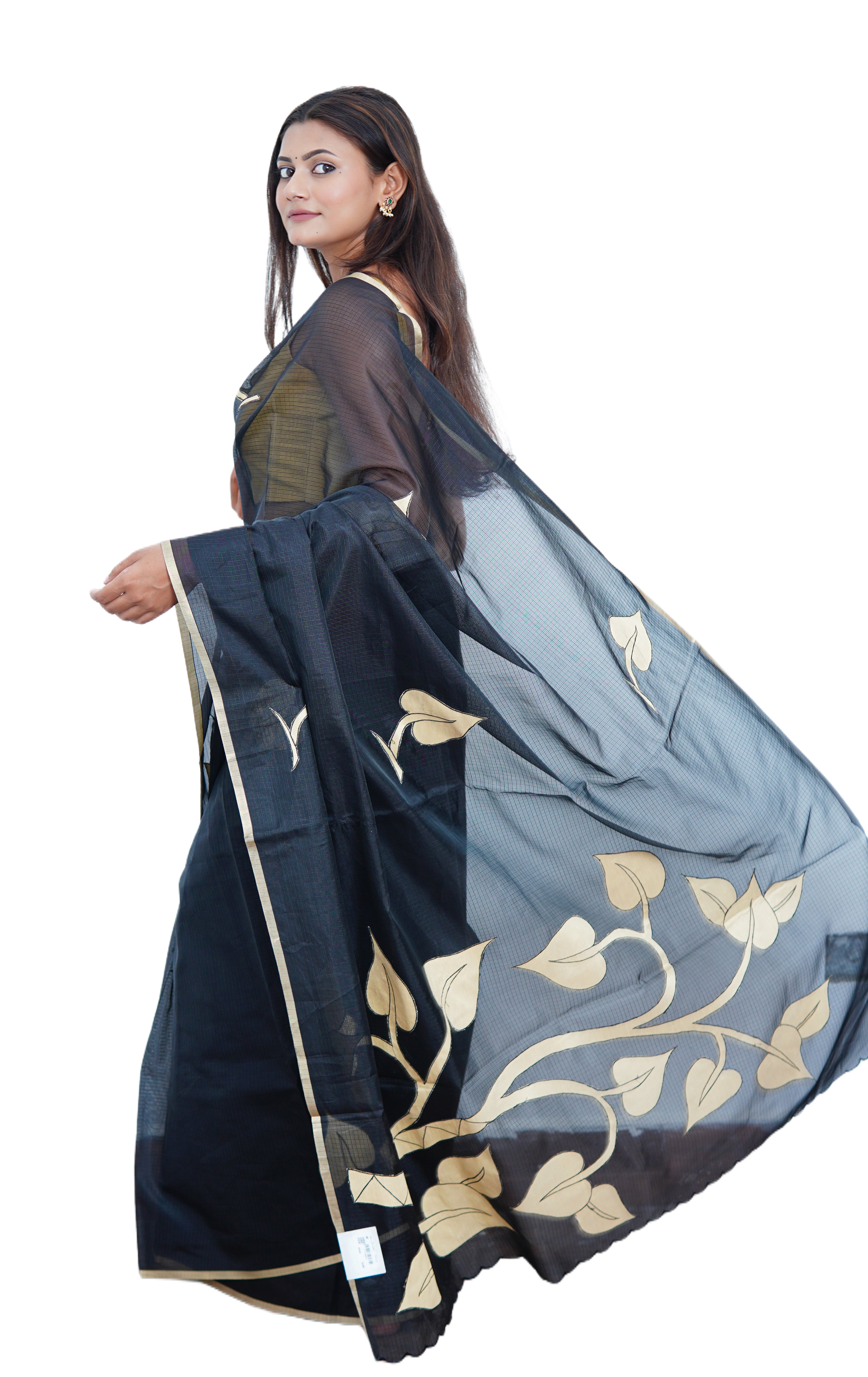 Banarasi fancy Kota butti Saree - Black