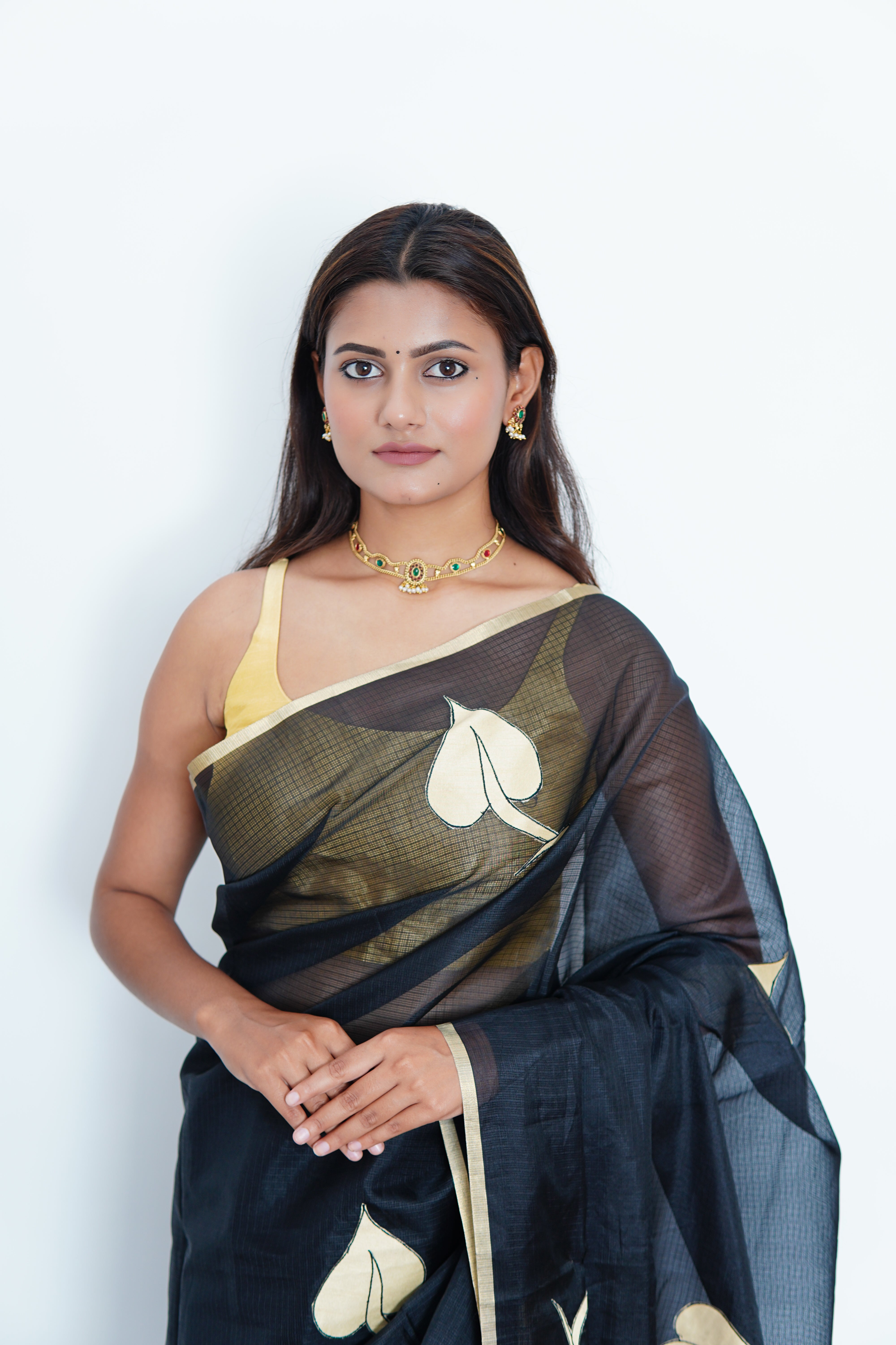 Banarasi fancy Kota butti Saree - Black