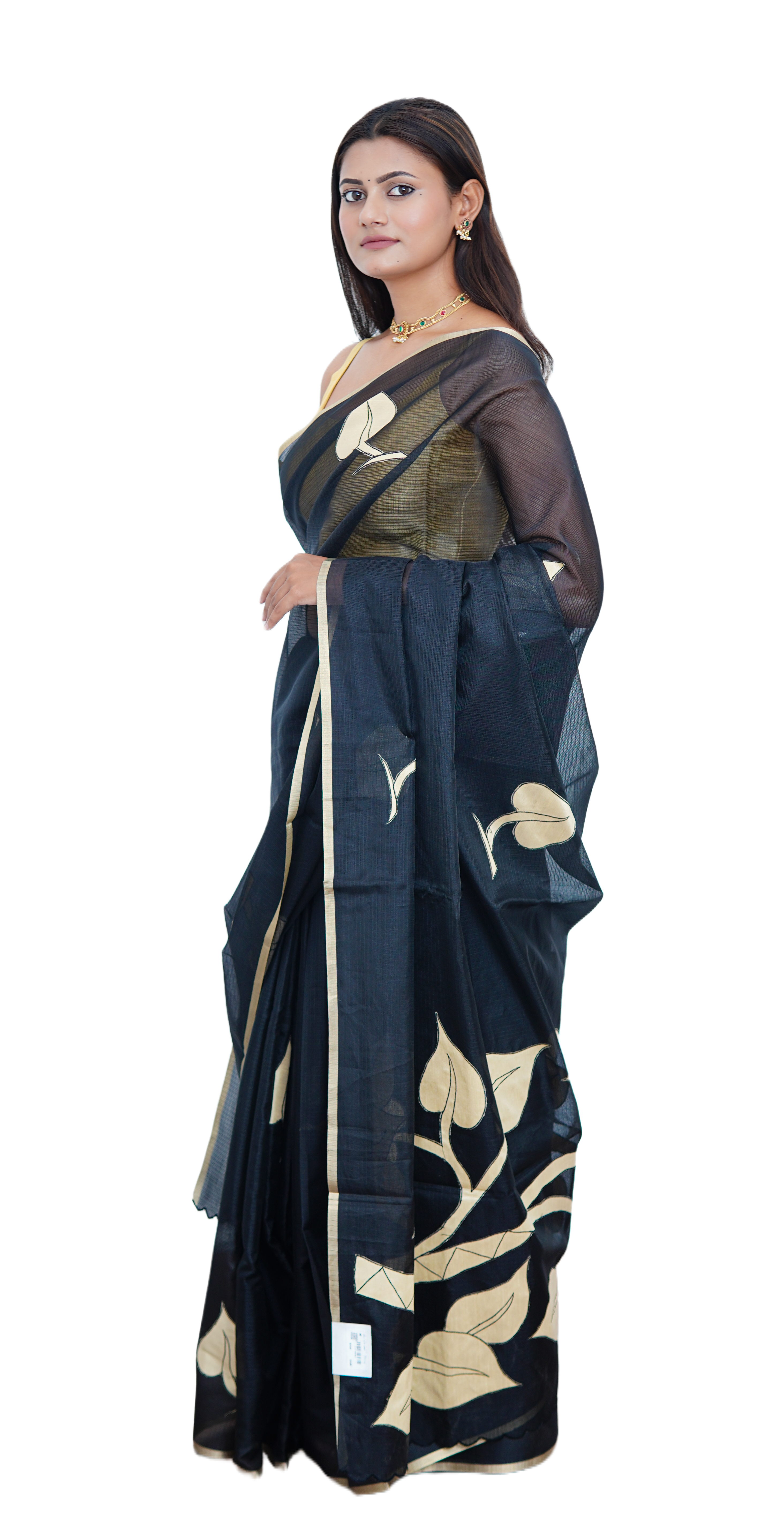 Banarasi fancy Kota butti Saree - Black