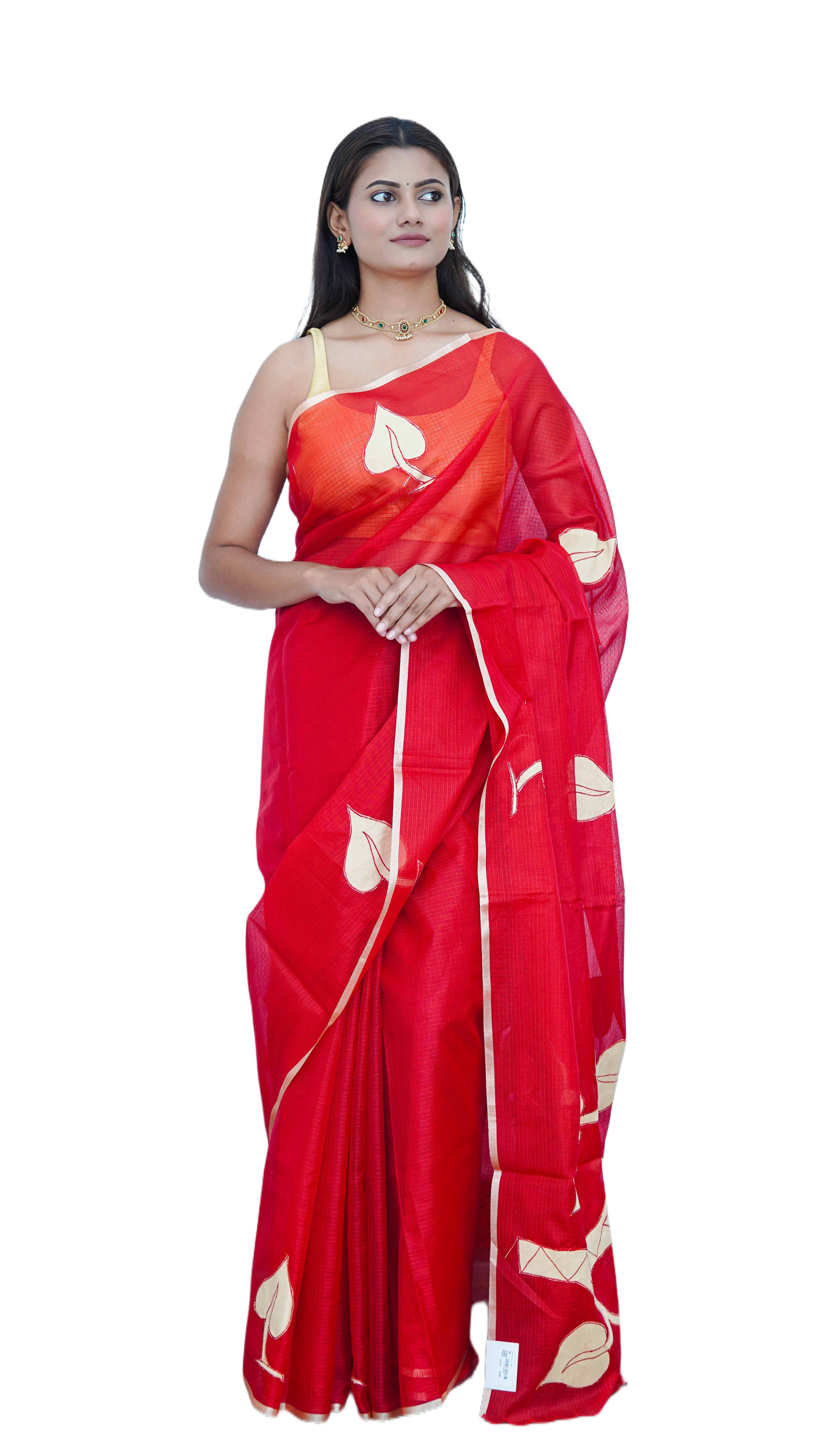 Banarasi fancy Kota butti saree- Red
